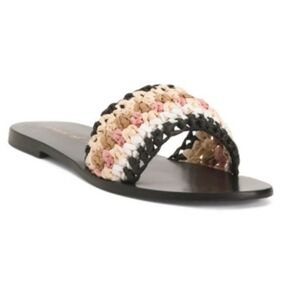 Band of the Free Black Size 7 Croxhet Slides Sandals New